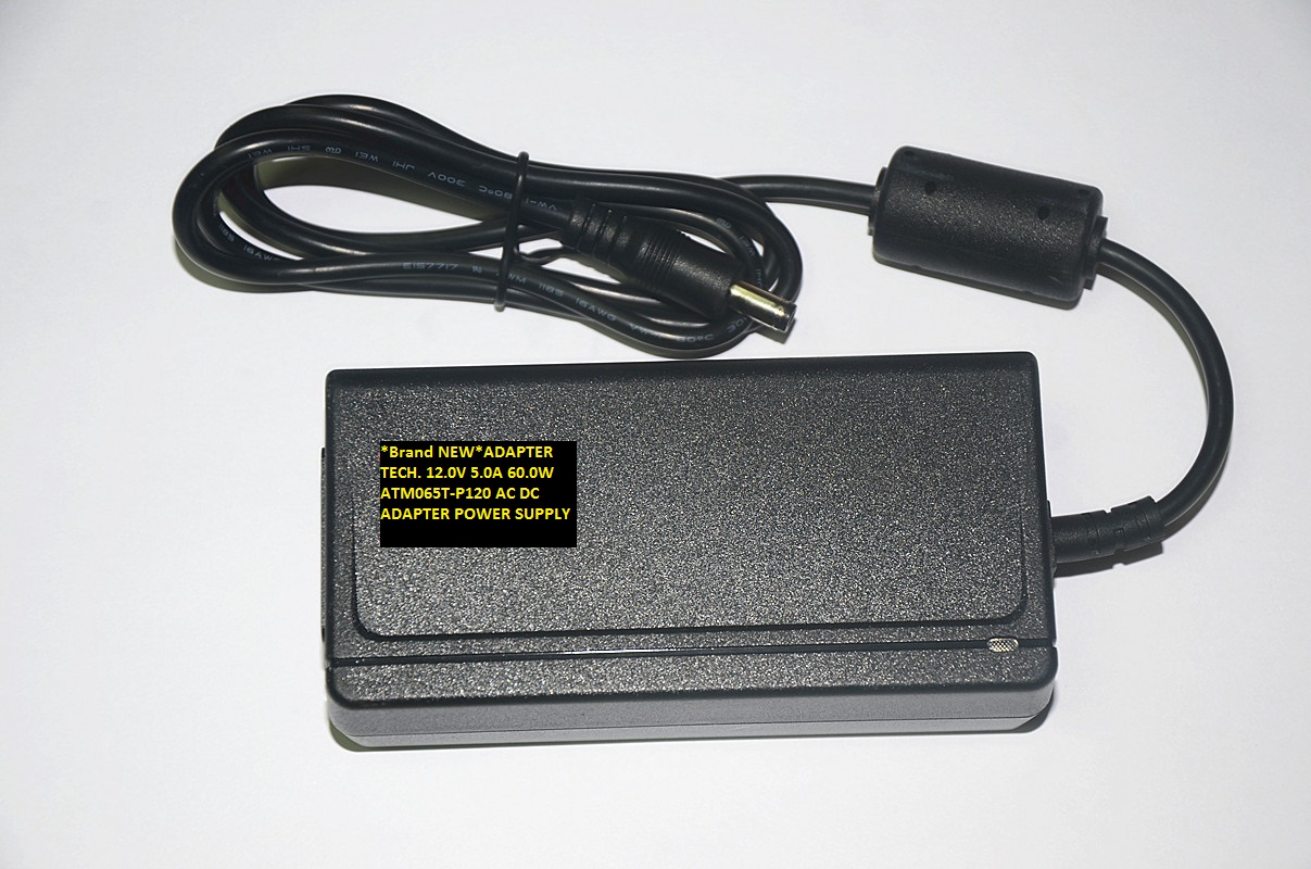 *Brand NEW*ADAPTER TECH. 12.0V 5.0A 60.0W ATM065T-P120 AC DC ADAPTER POWER SUPPLY - Click Image to Close